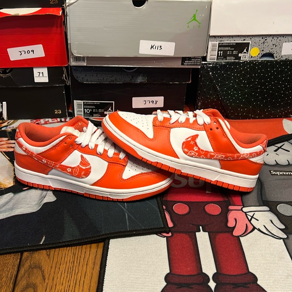 Nike Dunk Low Orange Paisley 8W
